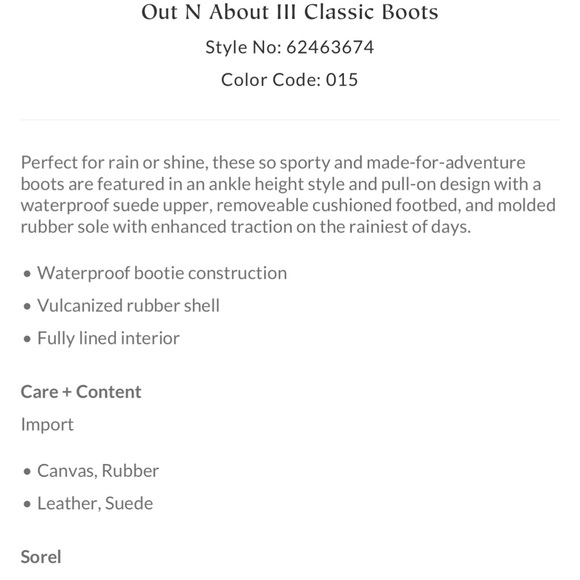 NEW! FREE PEOPLE SPRING SPECIAL!!! Out N About SOREL Classic Boots 9.5 - Picture 4 of 5